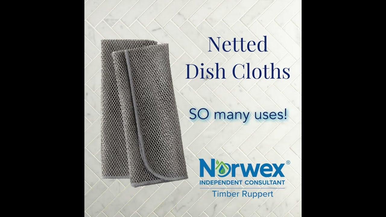 Norwex's netted Dish Cloth cleans up sticky, floury messes with ease!  Creates…