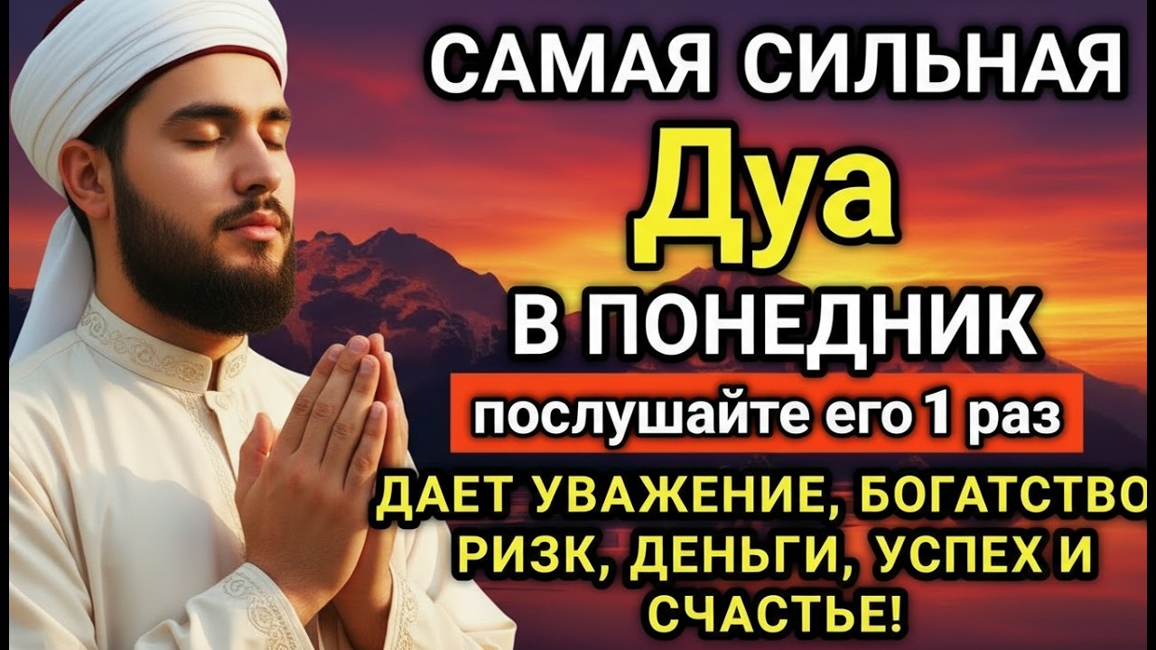 🔑⚡💖✨🤲 Дуа В понедельник Очень сложные проблемы будут решены #дуа