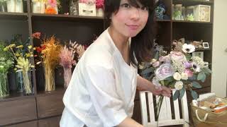 人気の大人ガーデンクラッチブーケの組み方