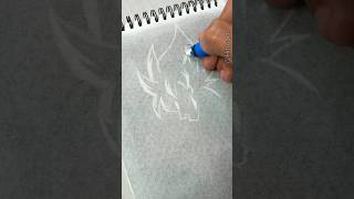 Drawing With Eraser ✨ Drawing Goku ✨shorts dragonball youtubeshorts