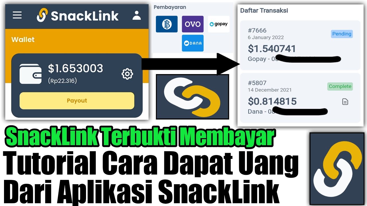 SnackLink Terbukti Membayar Cara Dapat Uang Dari Snack Link