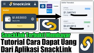 SnackLink Terbukti Membayar | Cara Dapat Uang Dari Snack Link [PonselHarian] Website Penghasil Uang