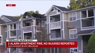No injuries reported after 2-alarm fire in Bellevue