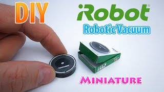 DIY Realistic Miniature iRobot Roomba Robot Vacuum | DollHouse | No Polymer Clay!