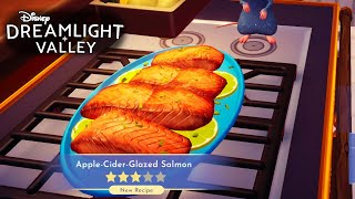 How to make Apple Cider Glazed Salmon - Disney Dreamlight Valley Content