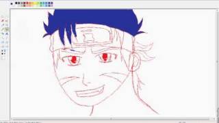 Quick sketch and Colour of a Naruto OC in MS Paint