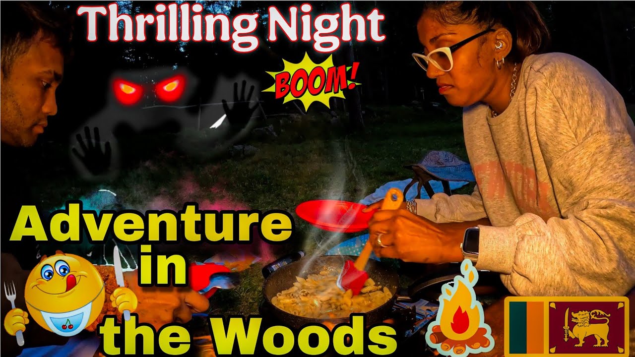 මහ ඝන කැලයක් මැද රෑ කෑම 🍝 | Surviving the Night in a Dense Forest | Outdoor Cooking
