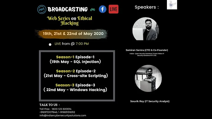 Broadcasting Facebook Live | Web Series on Ethical Hacking | Indian Cyber Security Solutions