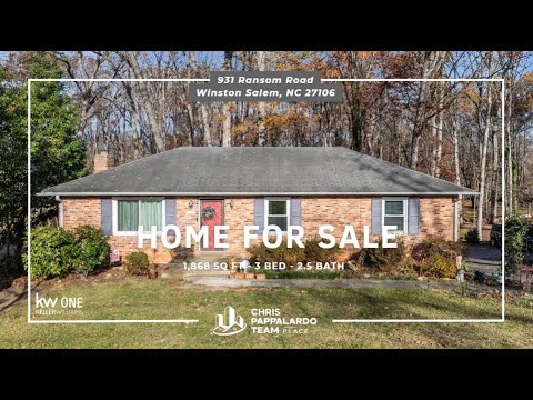 931 Ransom Road, Winston Salem, NC home video tour