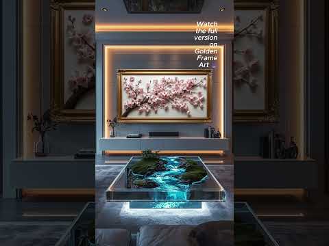 Cherry Blossom Elegance Golden Frame Art TV 4K Relaxing Ambience 