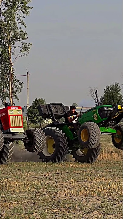 John deere vs swaraj race 😍🖤♥️ #shortsfeed #shorts
