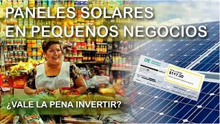 PANELES SOLARES en pequeños negocios