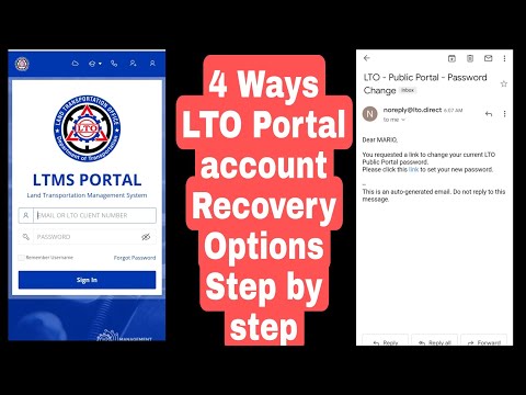 LTO PORTAL Account Recovery Options