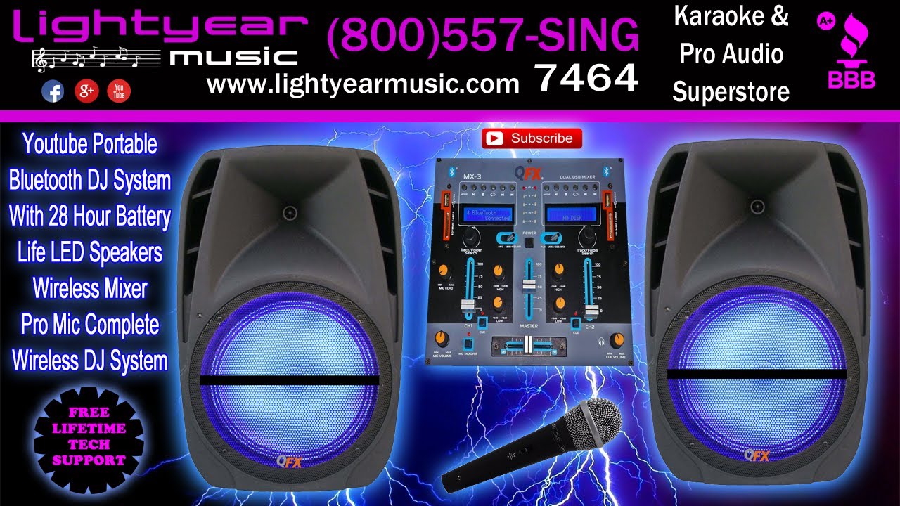 Pyle psufm1038bt pa Loudspeaker Karaoke System BT. DJ Battery. Portable Wireless Mixer. Karaoke for Speakers.