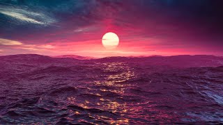 Calming Ocean Sunset Ambience - 12 Hours - 4K Ultra HD 60fps