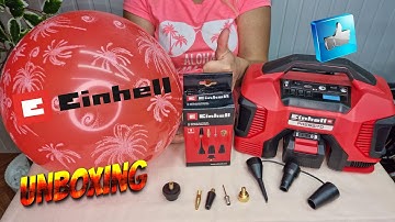 Einhell 4139695 Pneumatic Adapter Set 8 Pieces / Unboxing / Test with Balloon