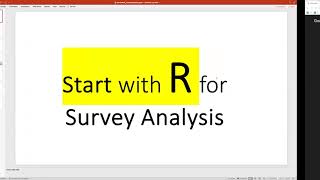 Start with R for Survey Analysis