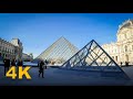 Musée du Louvre -Jardin des Tuileries -Walking in Paris , FRANCE (4K UHD)