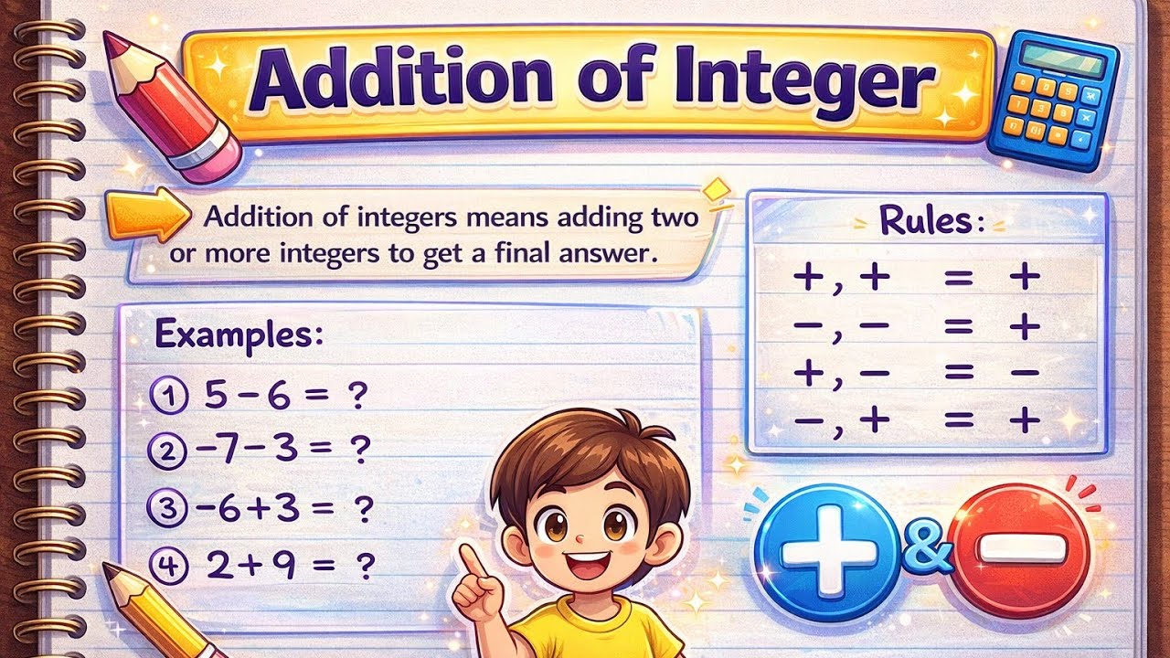 What is Addition of Integers? | Rules, Examples & Tricks | Basic ...