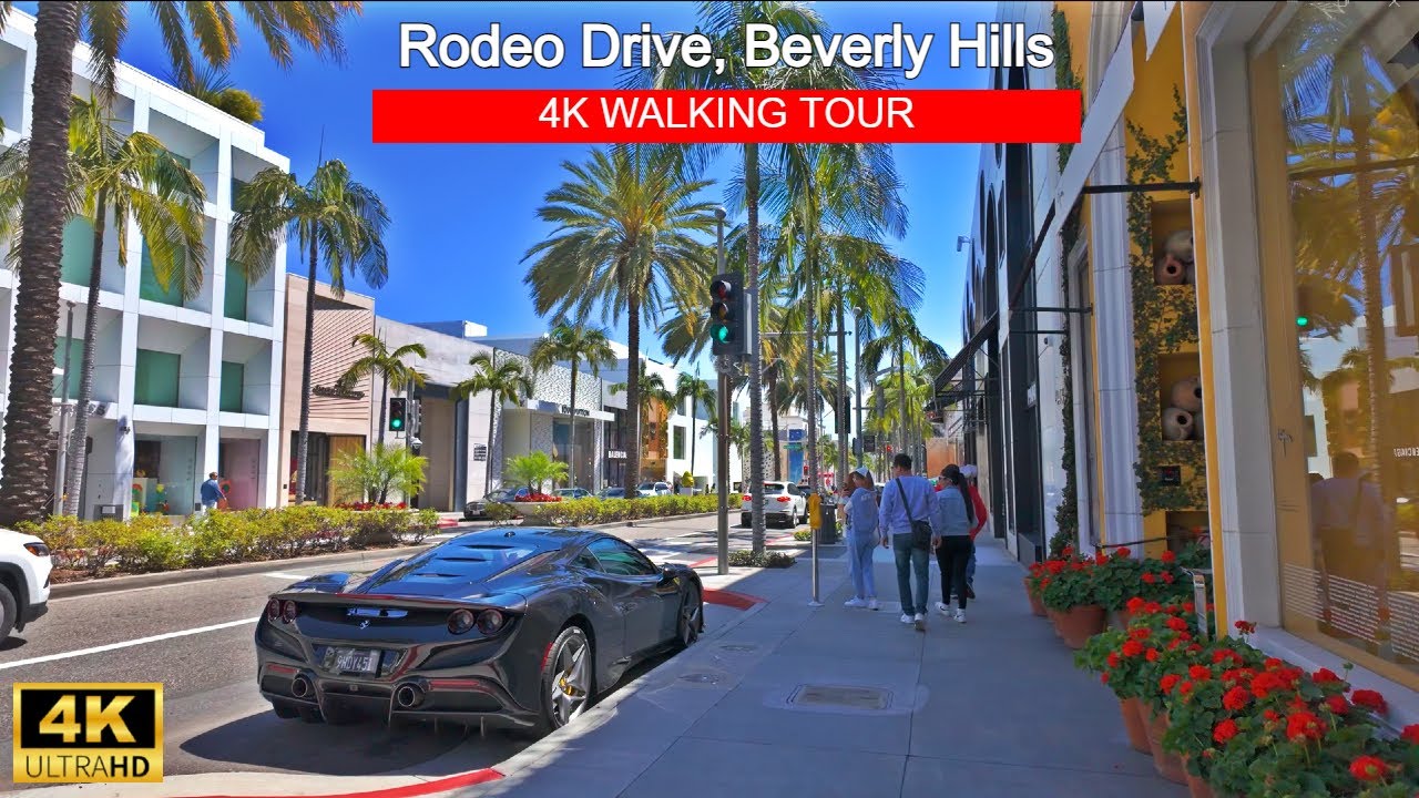 [4K] Rodeo Drive Beverly Hills Walk Around - Los Angeles, California ...