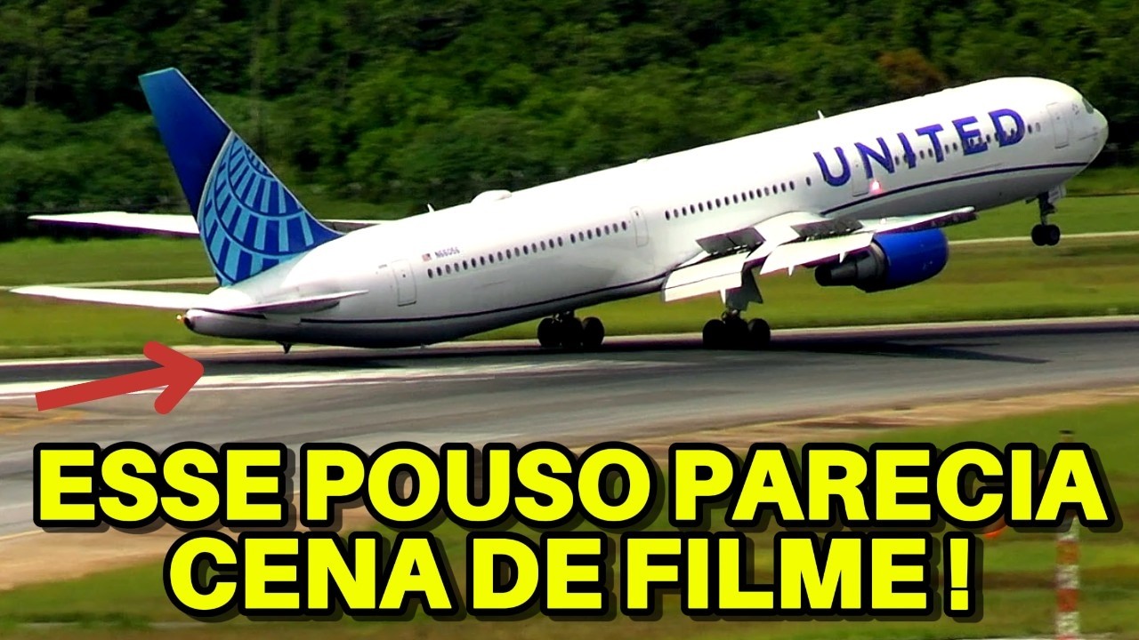 PILOTO DA UNITED QUASE BATE A CAUDA NO POUSO EM GUARULHOS