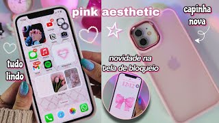 PERSONALIZAÇÃO E ORGANIZAÇÃO DO MEU iPHONE 12 | pink aesthetic