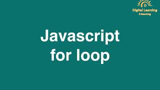 15 Javascript for loop  | Online Training Download app from below link