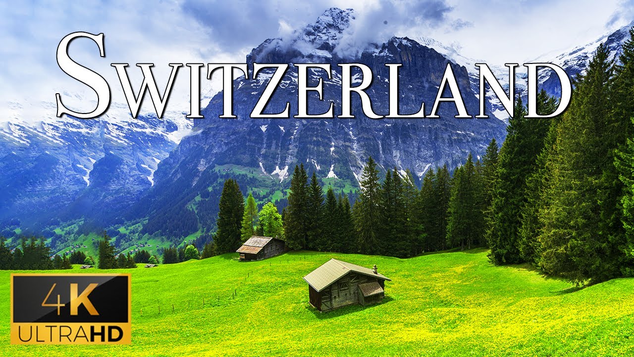 FLYING OVER SWITZERLAND (4K Video UHD) - Calming Piano Music With Stunning Beautiful Nature Film