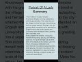 Portrait of a Lady - Class 11 Summary