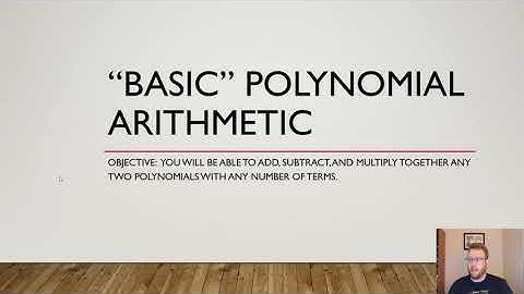 4.2 - Polynomial Arithmetic