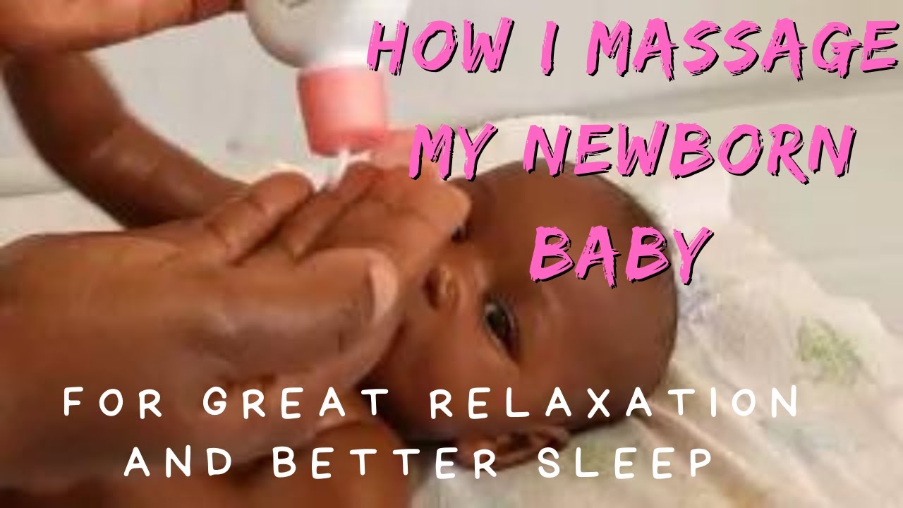 Massaging my Newborn baby with oil ( How to massage a newborn for great