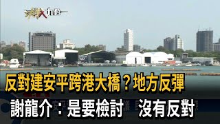 反對建安平跨港大橋？地方反彈　謝龍介：是要檢討　沒有反對－民視新聞