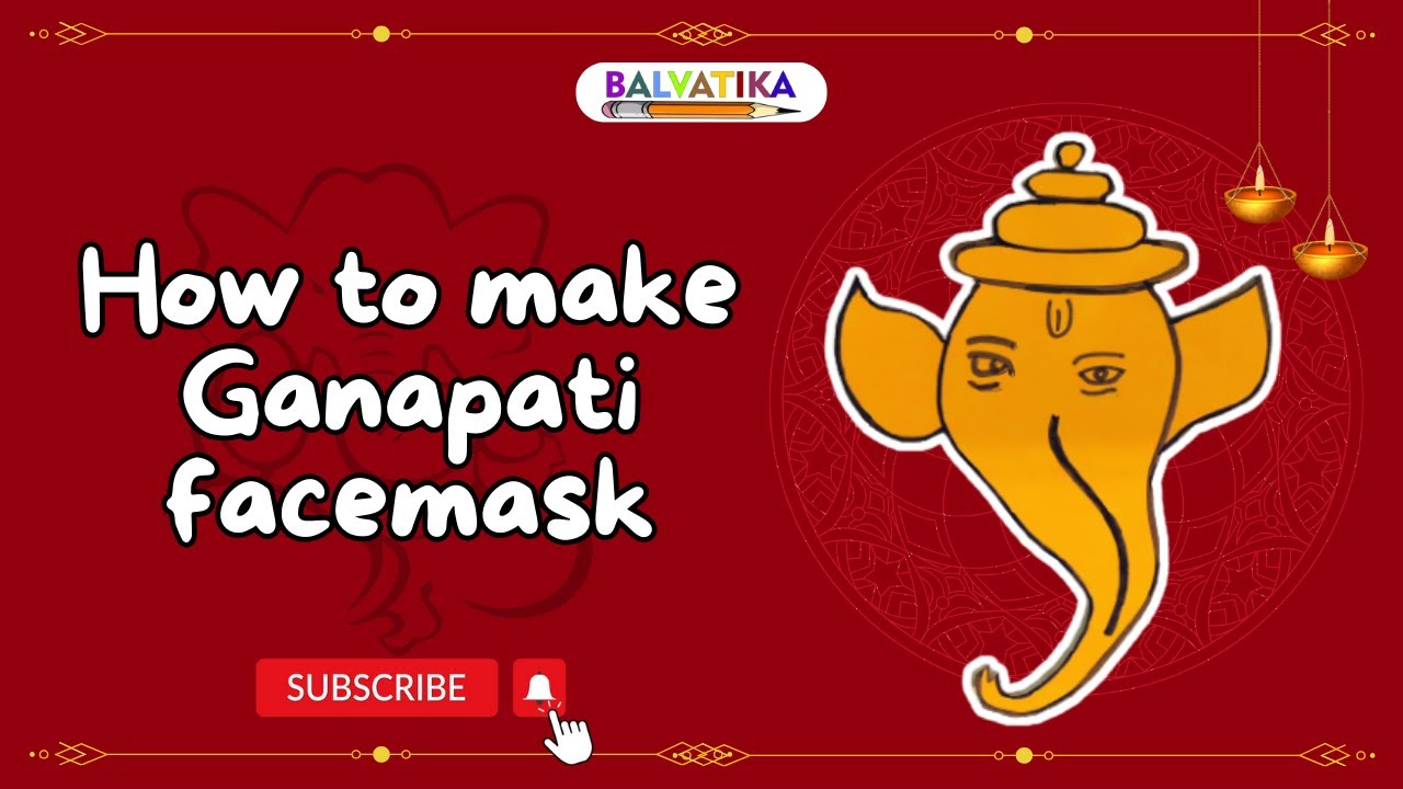 How to make Ganapati facemask | paper craft ideas | Ganesh chaturthi ...