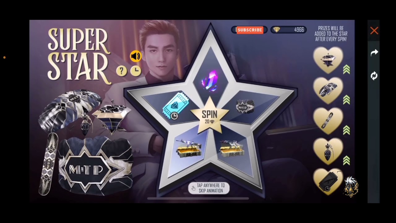 FREE FIRE SUPERSTAR 🔥||NEW EVENTS🔥||M.T.P GLOOWALL EVENT🔥||TODAY UPDATES🔥||SUPERSTAR PACKAGE EVENTS.