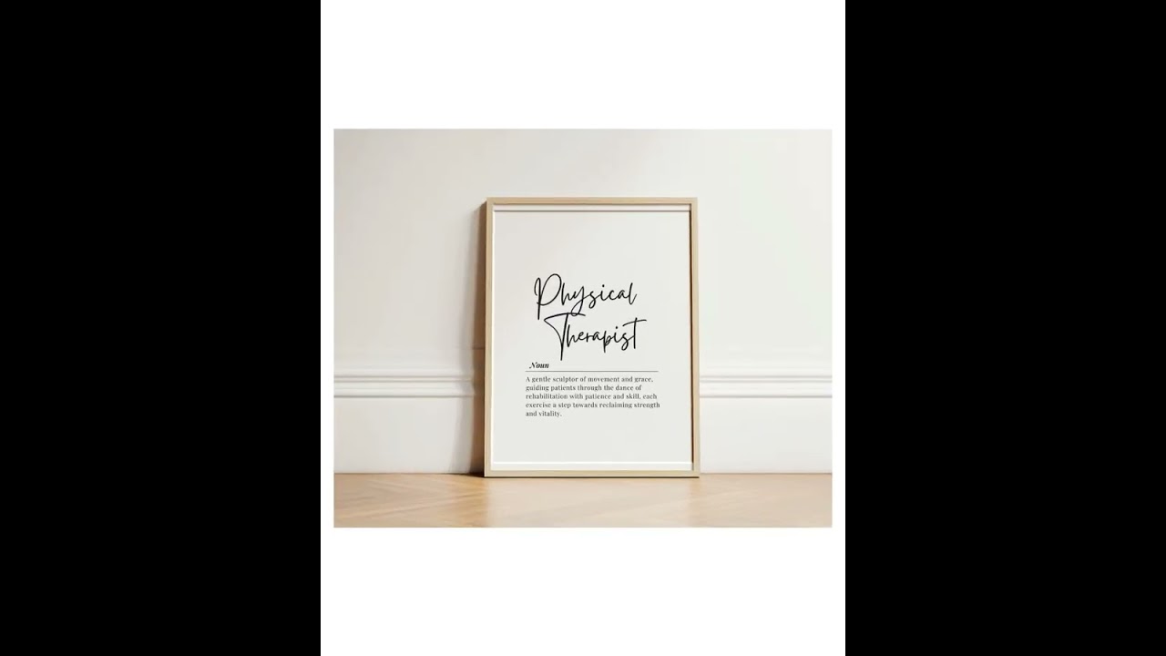 Physical Therapist Printable Wall Art, Inspiring Health Profession Decor, Modern Calligraphy Digi...