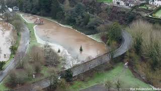 Flooding at Ross on Wye sports grounds.