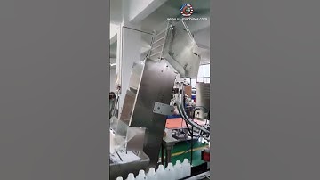 Automatic linear type bottle oil juice liquid filling capping induction sealing labeling machine pac