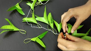 Mango Leaf Toran | Mango Leaf Decoration Idea | Mango Leaf Toran For Festivals | Mango Leaf Craft