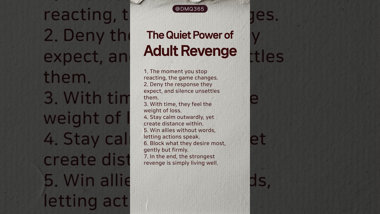 The Quiet Power of Adult Revenge 