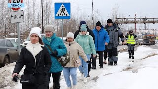 Специалисты промбеза обнаружили идеальных пешеходов в Мирном и Ленске