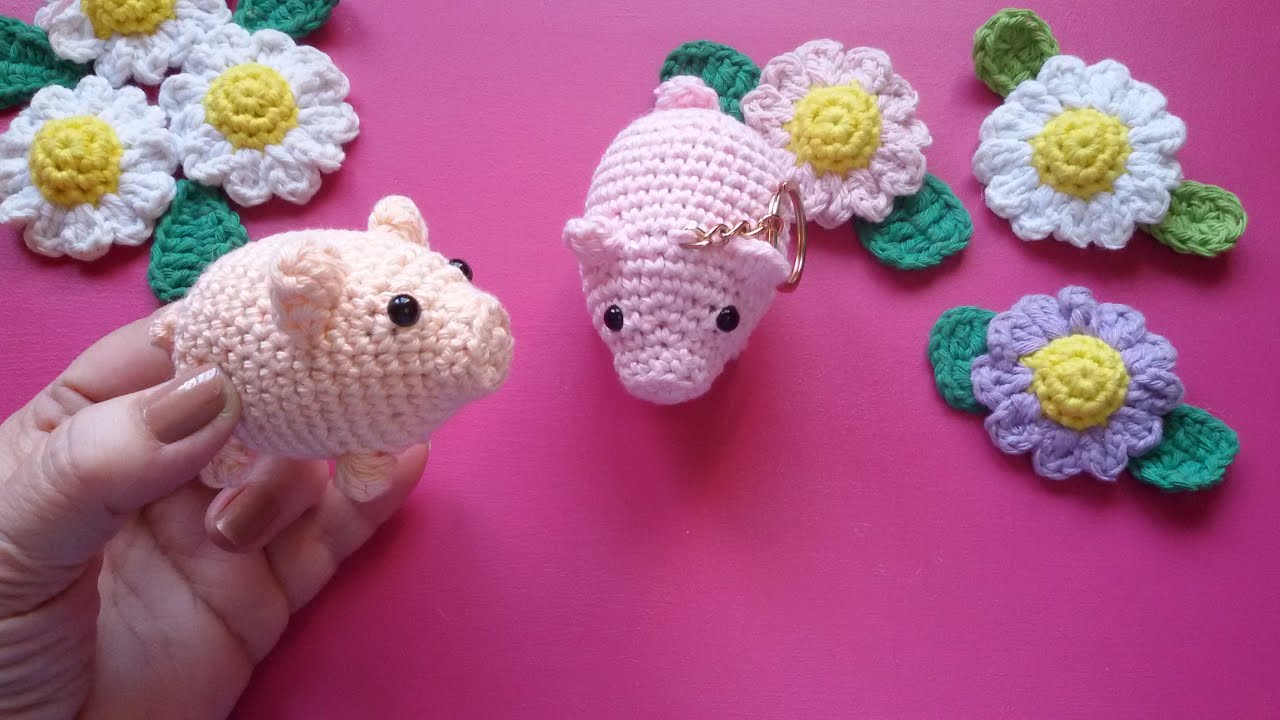 Llavero cerdito // Teje con GanchiBol un amigurumi