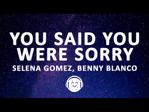 Selena Gomez Benny Blanco You Said You Were Sorry Lyrics