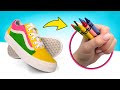 Let’s Upcycle Your Sneakers With Bright Crayons