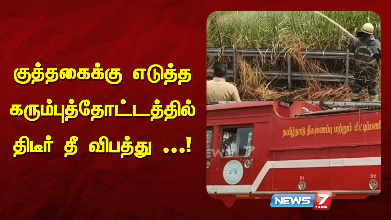 குத்தகைக்கு எடுத்த கரும்புத்தோட்டத்தில் திடீர் தீ விபத்து ...!