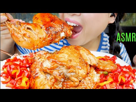 ASMR Jamaican BBQ Fried Chicken ♥︎ Sweet & Sour Red Peppers ♥ Cooking! 먹방 No Talking suellASMR
