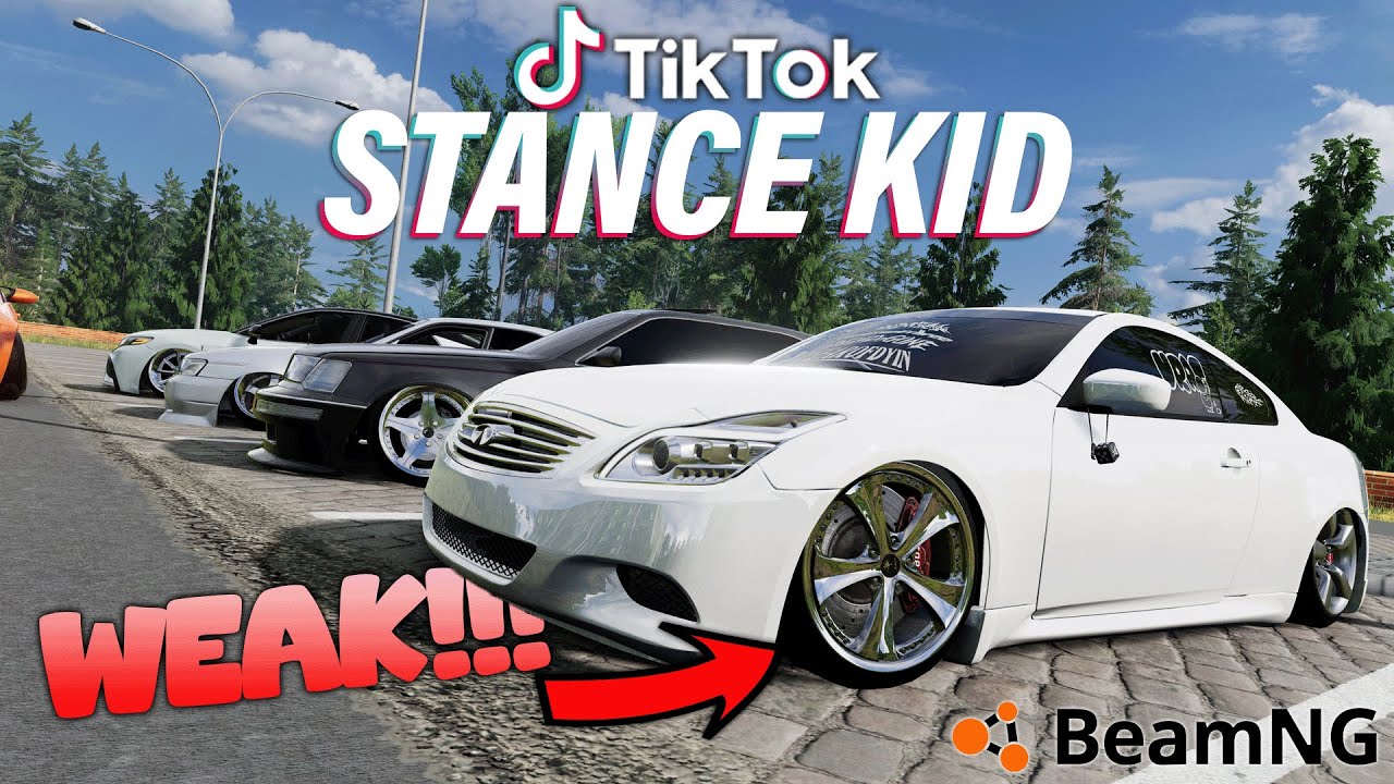 TikTok Stance Kid Gets REAL WHEELS And Doesn't Know How To Act!! || Beamng Static Car RP