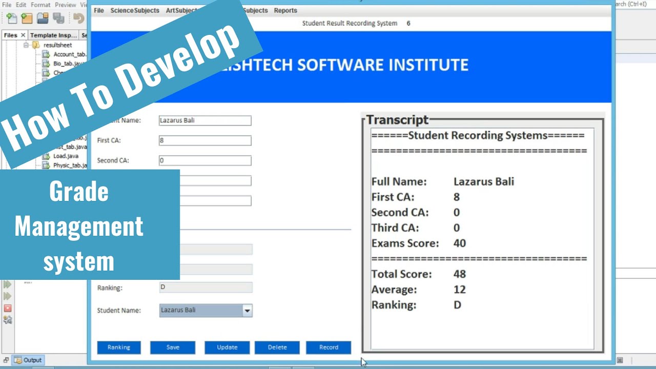 Grade Management System in Java With Beautiful Interface | Overview ...