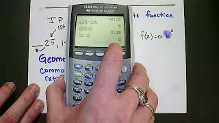 IP Sequences - Writing an Exponential Function from a Geometric Equation