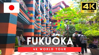 FUKUOKA 2024 - Japan walk, Fukuoka Walking Tour, Hakata to Nakasu, April 2024【4K HDR】