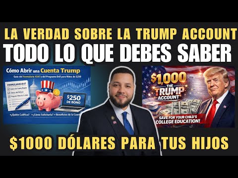 TRUMP ACCCOUNT $1000 DOLARES PARA TUS HIJOS😍💸#irs